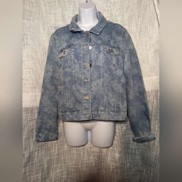 Floral Jean Jacket - Picture 1 of 4